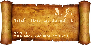 Mihálkovics Jermák névjegykártya
